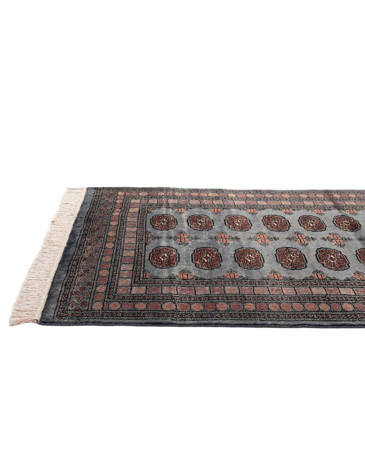 Detail image of  4' 1 x 5' 7  Hand Knotted Torkaman Persian Wool Rug