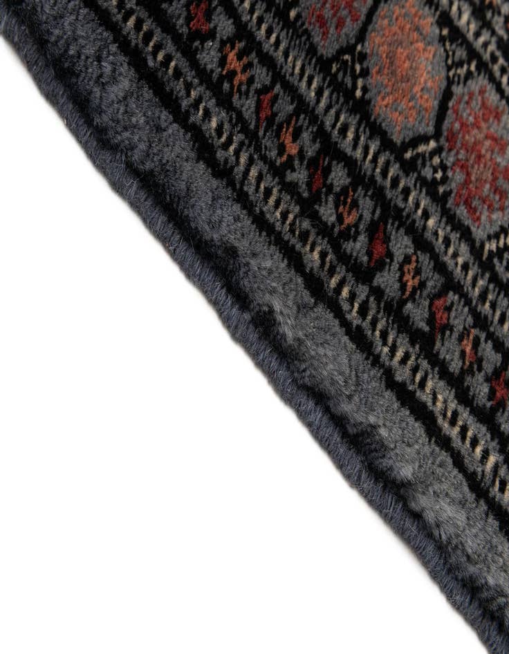 Detail image of  4' 1 x 5' 7  Hand Knotted Torkaman Persian Wool Rug