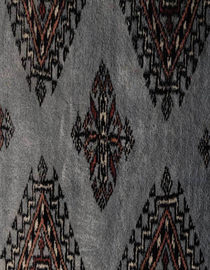 Detail image of  4' 2 x 5' 9  Hand Knotted Torkaman Persian Wool Rug