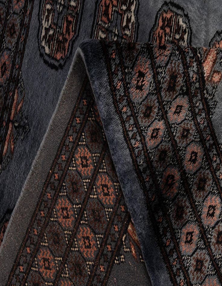 Detail image of  4' 4 x 6' 1  Hand Knotted Torkaman Persian Wool Rug