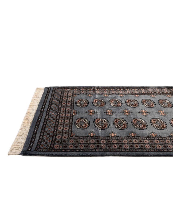 Detail image of  4' 4 x 6' 1  Hand Knotted Torkaman Persian Wool Rug