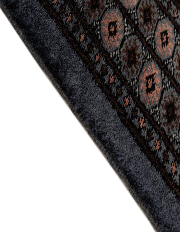 Detail image of  4' 4 x 6' 1  Hand Knotted Torkaman Persian Wool Rug