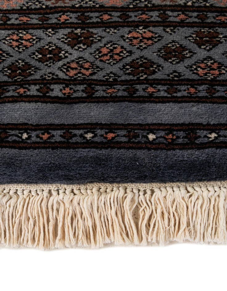 Detail image of  4' 4 x 6' 1  Hand Knotted Torkaman Persian Wool Rug