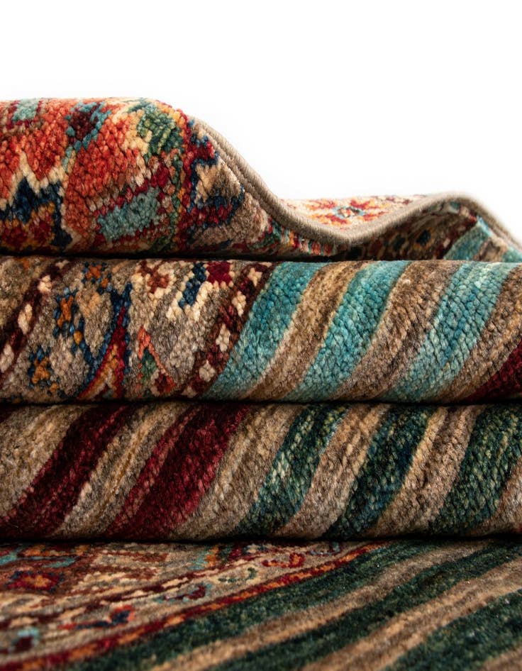 Detail image of  5' 10 x 8' 2 Torkman Wool Rug