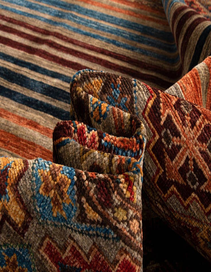 Detail image of  5' 10 x 7' 9 Torkman Wool Rug