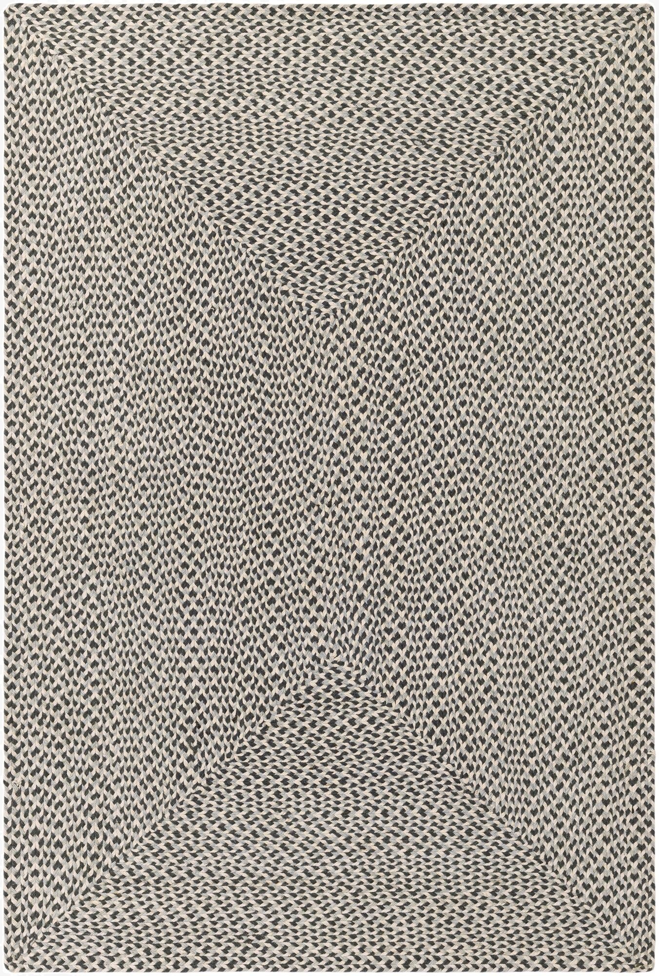  4' 1 x 6' 1  Hand Tweed Braided Jute Rug