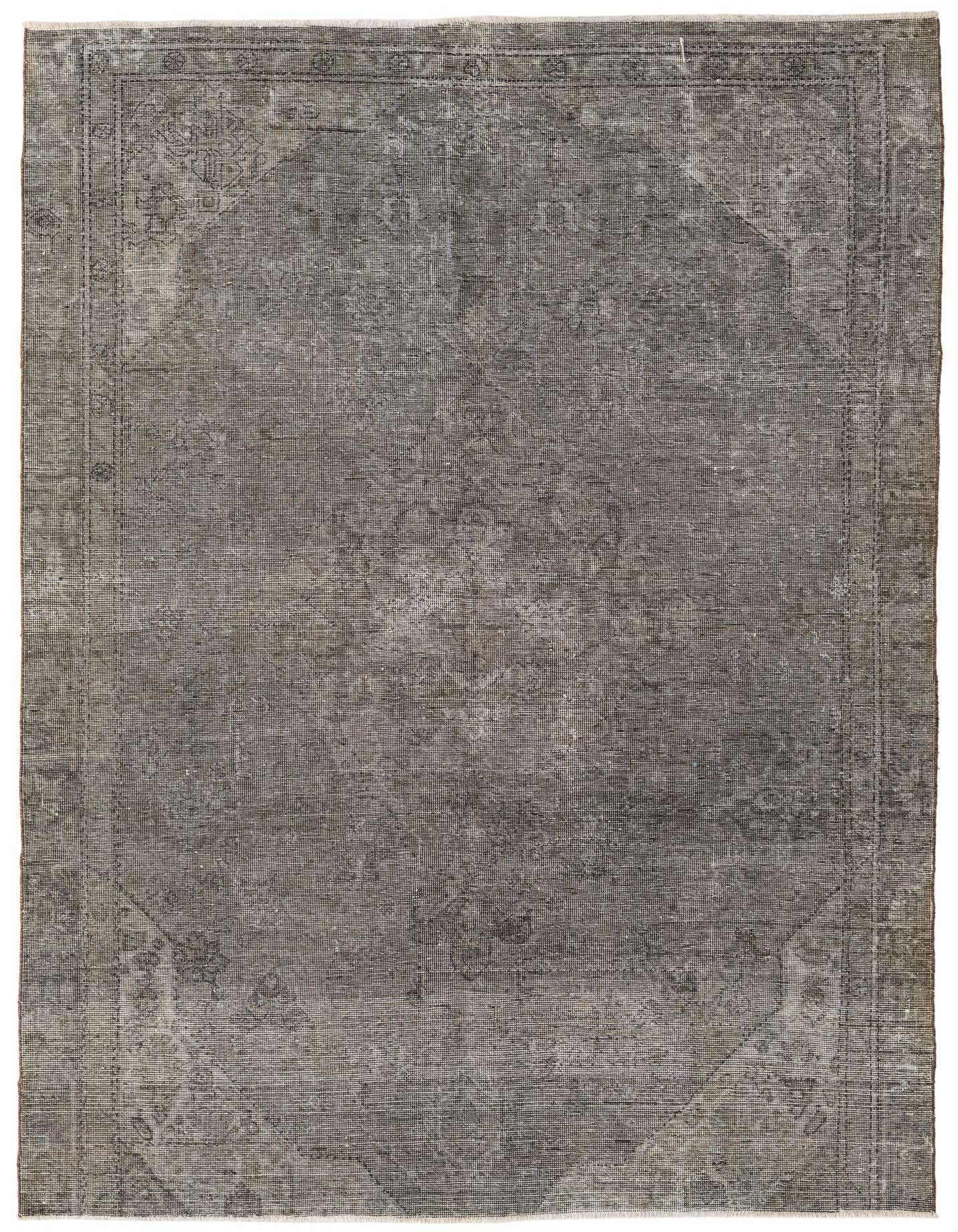 A 6x9 rectangular gray Persian rug with a faded medallion pattern, suitable for a living room or office.