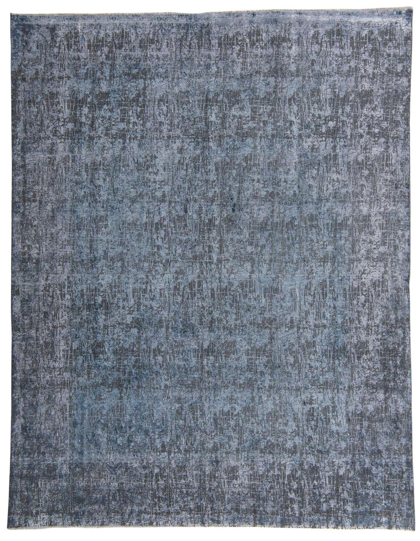 A large 9x12 rectangular gray and silver abstract rug with a distressed vintage Persian pattern, suitable for a living room.