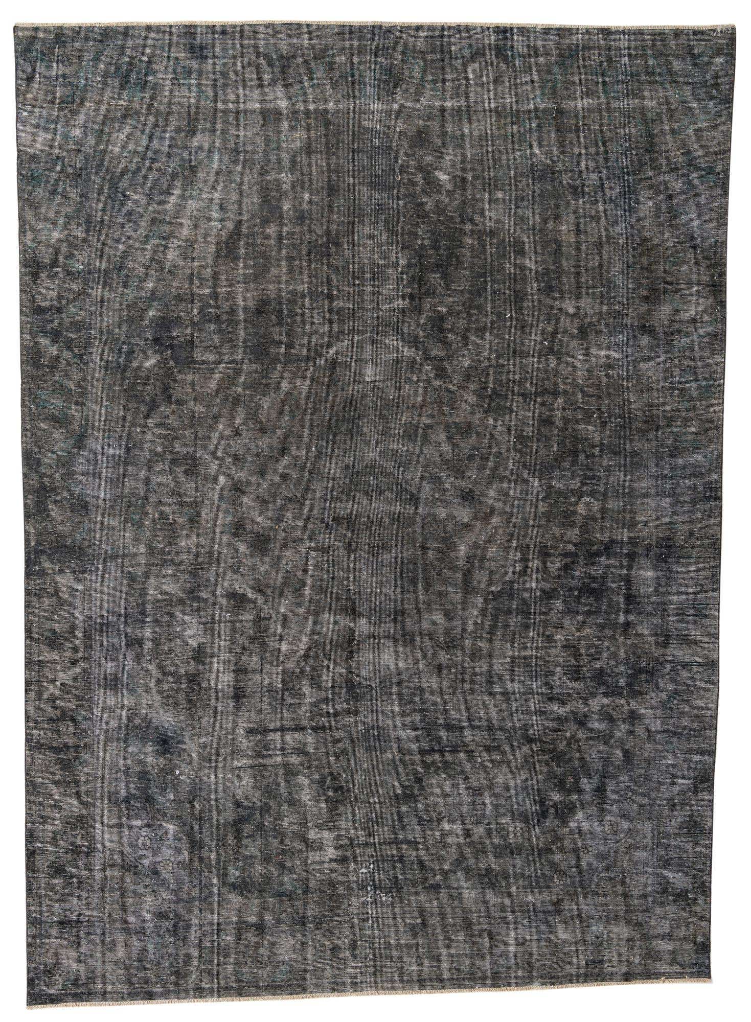 A 9x12 rectangular gray Persian-style rug with a distressed medallion pattern, suitable for a living room.