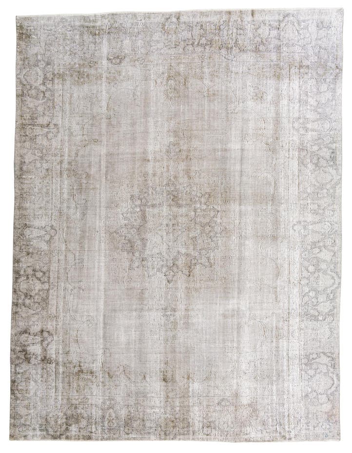  9' 3 x 12' 7  Hand Knotted Ultra Vintage Persian W...