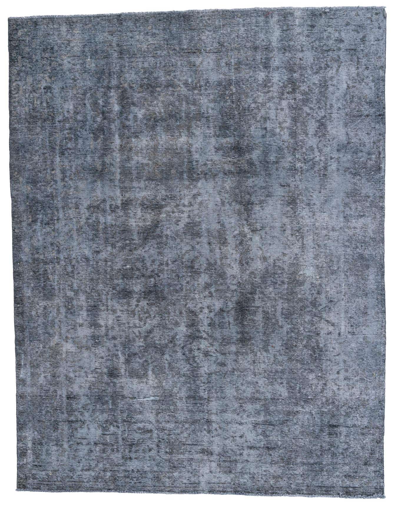 A rectangular 8x11 gray and silver Persian-style wool rug with a distressed vintage medallion pattern, suitable for a living room.