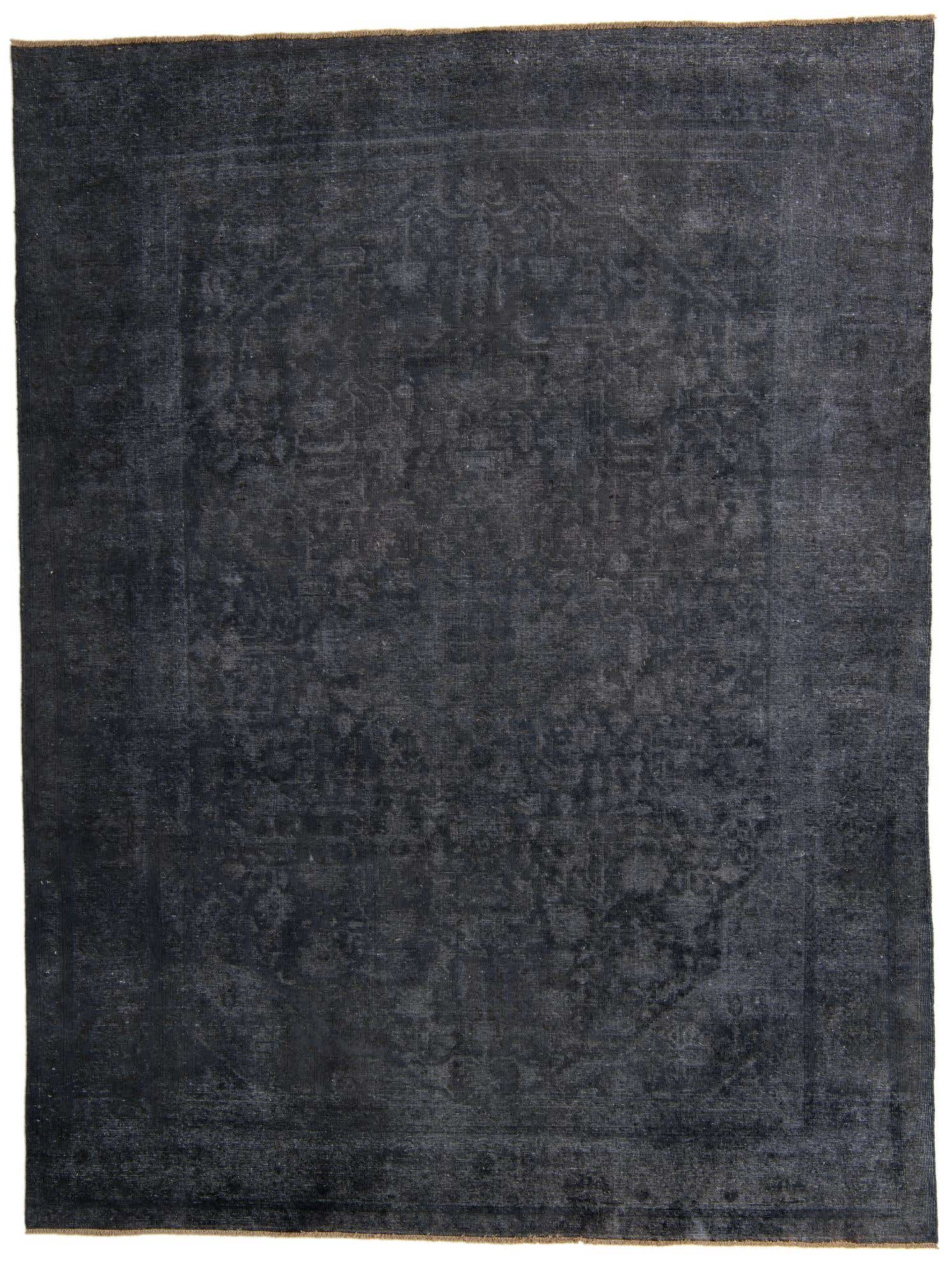 A 9x12 rectangular gray Persian rug with a subtle medallion pattern and distressed vintage look.
