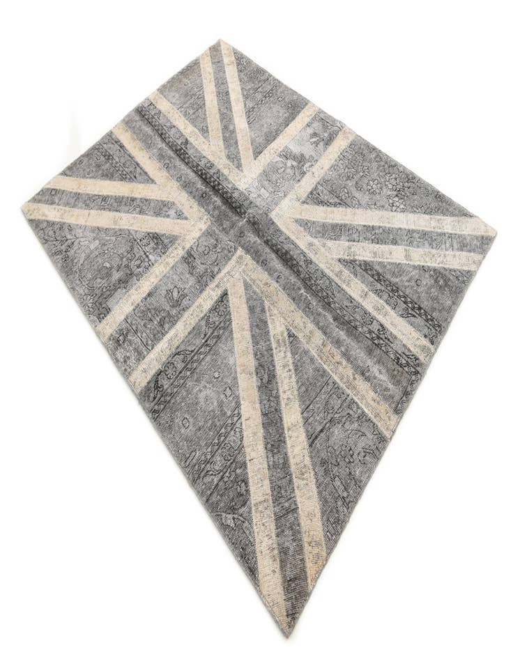 Detail image of  4' 10 x 6' 6  Hand Knotted Ultra Vintage Persian Wool Rug