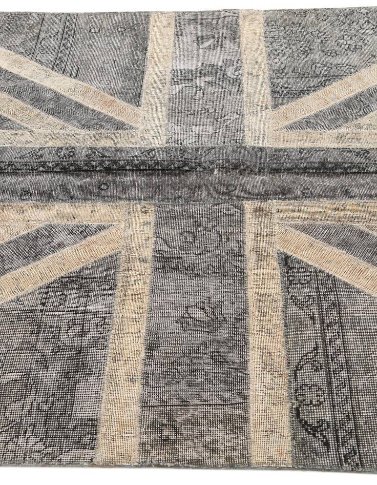 Detail image of  4' 10 x 6' 6  Hand Knotted Ultra Vintage Persian Wool Rug