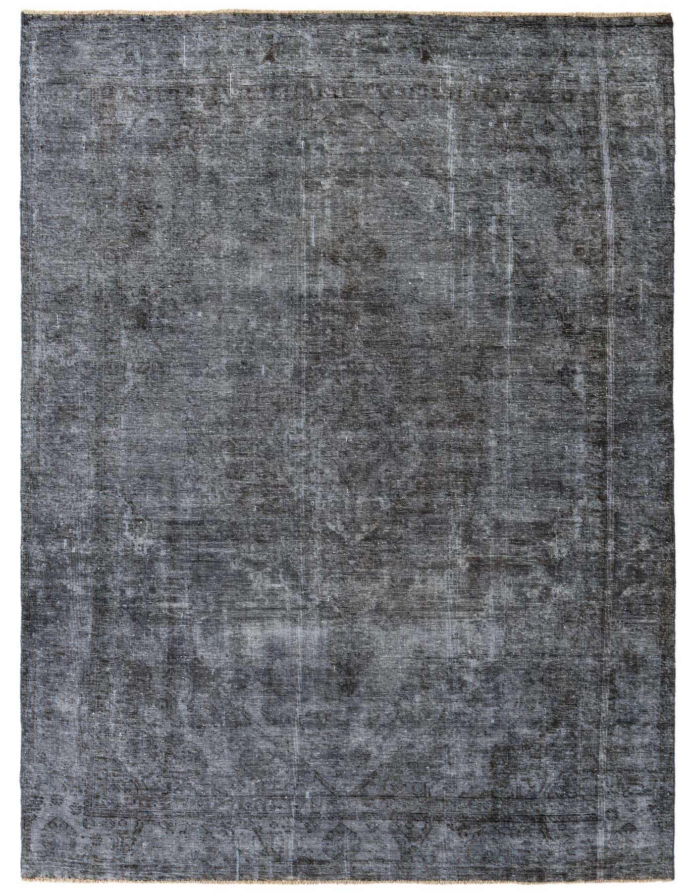 A large 8x11 rectangular gray Persian-style area rug with a faded vintage medallion pattern, suitable for a living room.