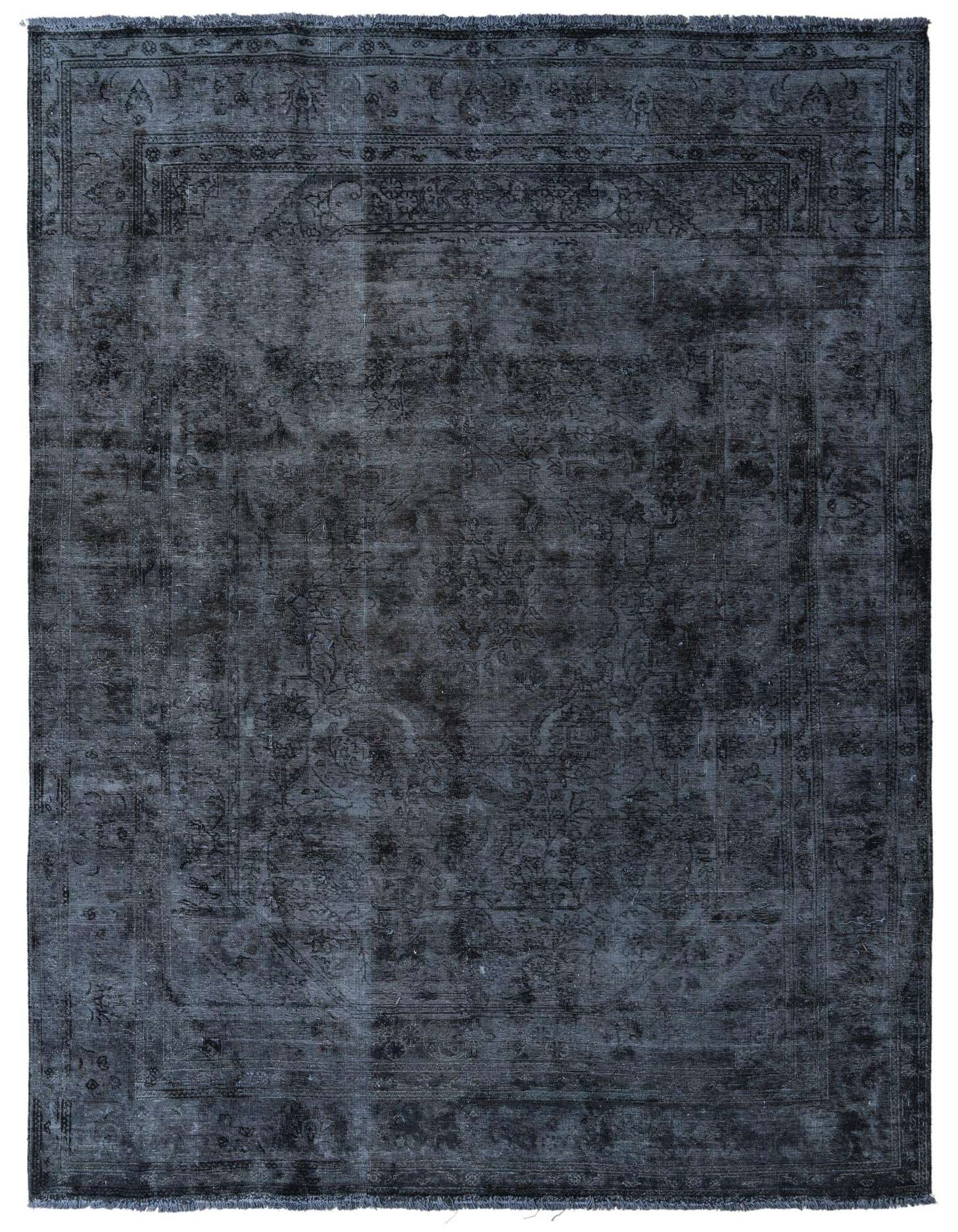 A rectangular 8x11 gray wool area rug featuring a faded Persian medallion and border pattern, suitable for a living room.
