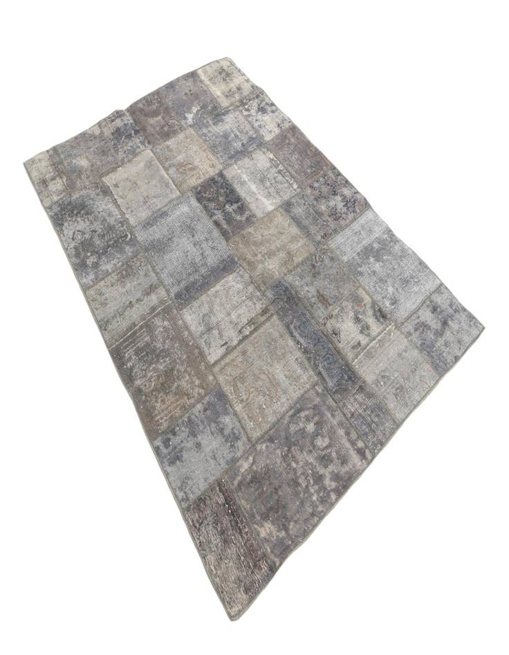 Detail image of  4' 8 x 6' 9  Hand Knotted Ultra Vintage Persian Wool Rug