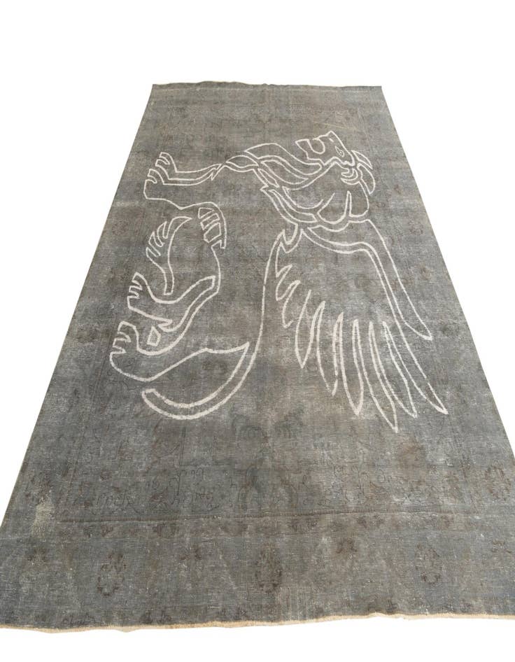 Detail image of  8' 10 x 11' 3  Hand Knotted Ultra Vintage Persian Wool Rug