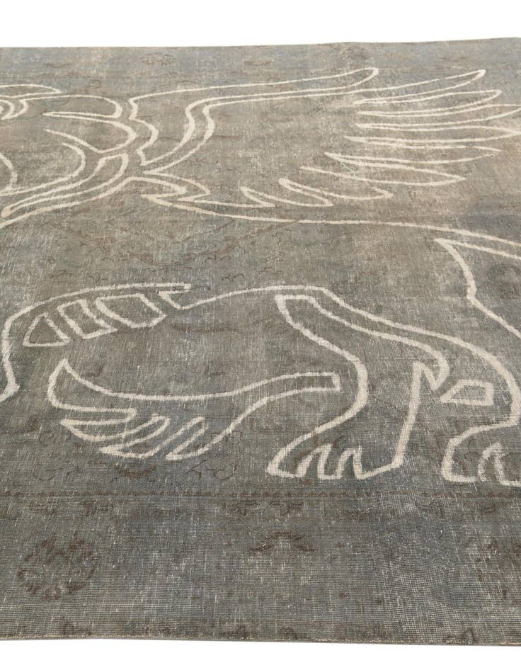 Detail image of  8' 10 x 11' 3  Hand Knotted Ultra Vintage Persian Wool Rug