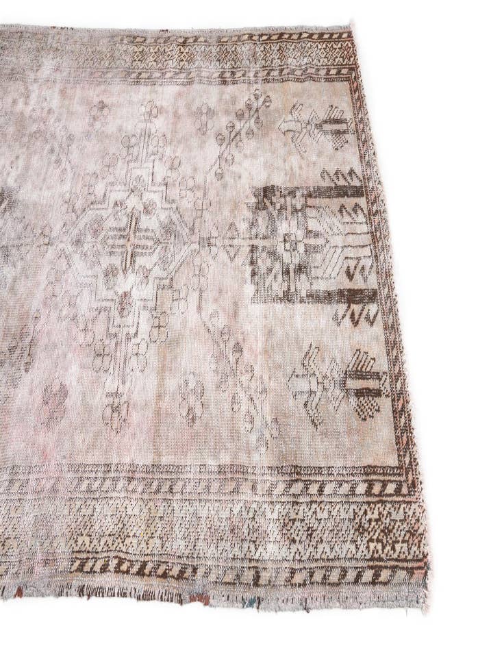 Detail image of  4' 2 x 5' 9  Hand Knotted Ultra Vintage Persian Wool Rug