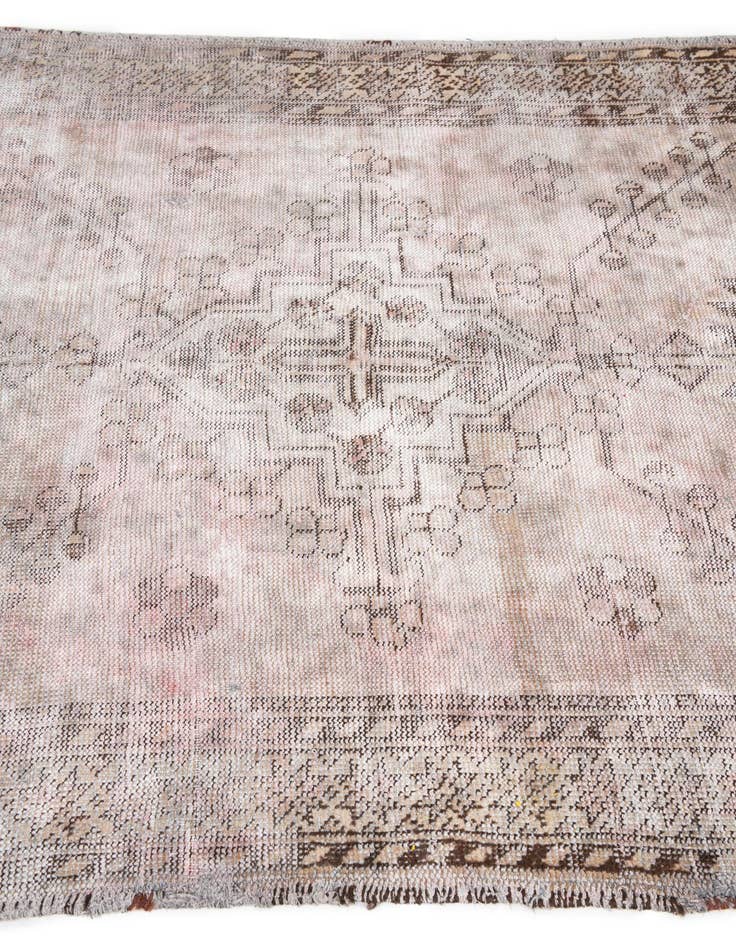 Detail image of  4' 2 x 5' 9  Hand Knotted Ultra Vintage Persian Wool Rug