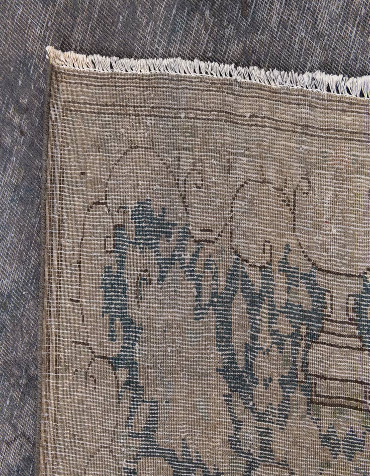 Detail image of  6' 6 x 9' 6  Hand Knotted Ultra Vintage Persian Wool Rug