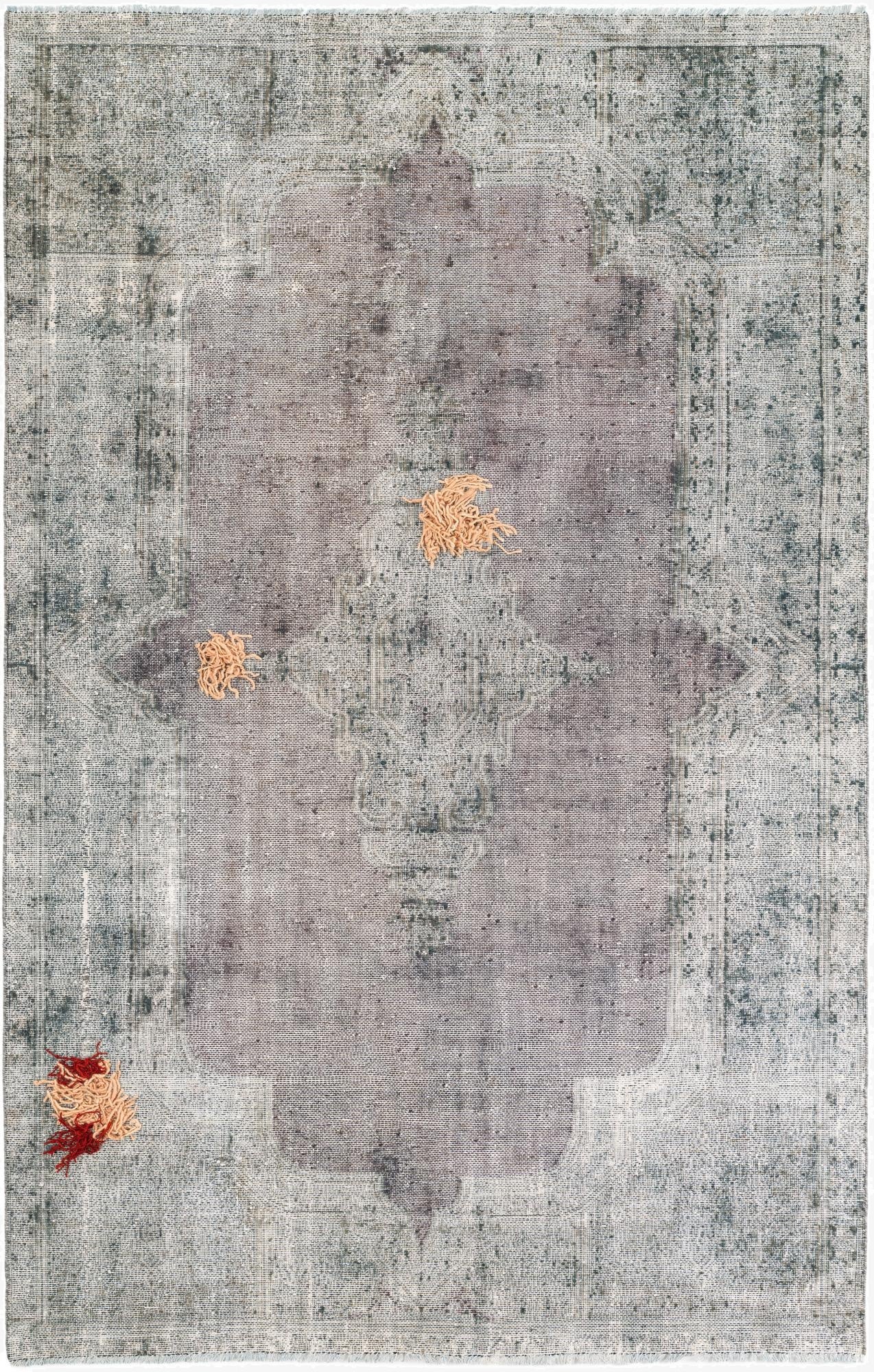  6' 1 x 9' 5  Hand Knotted Ultra Vintage Persian Wool Rug