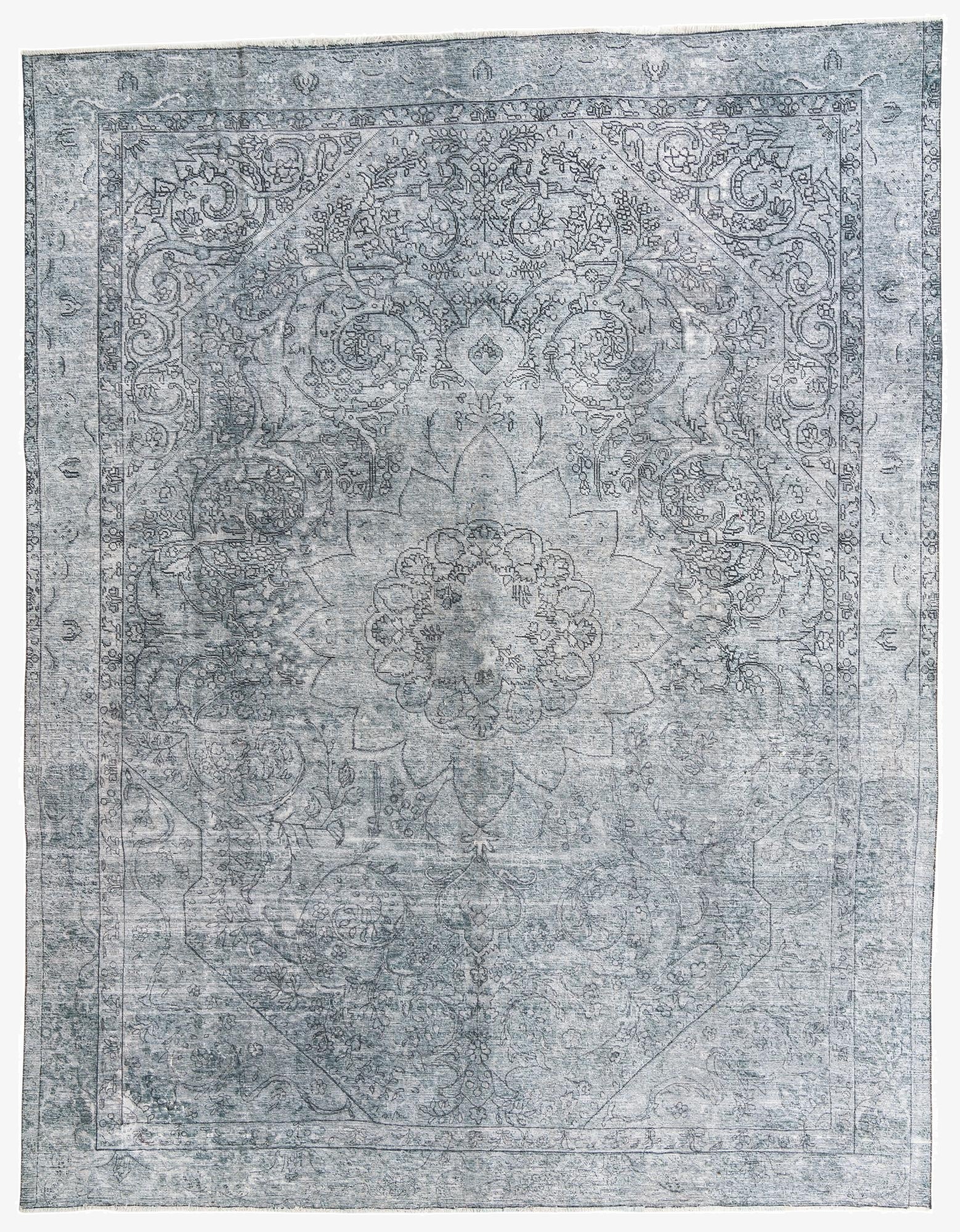  9' 7 x 12' 3  Hand Knotted Ultra Vintage Persian Wool Rug