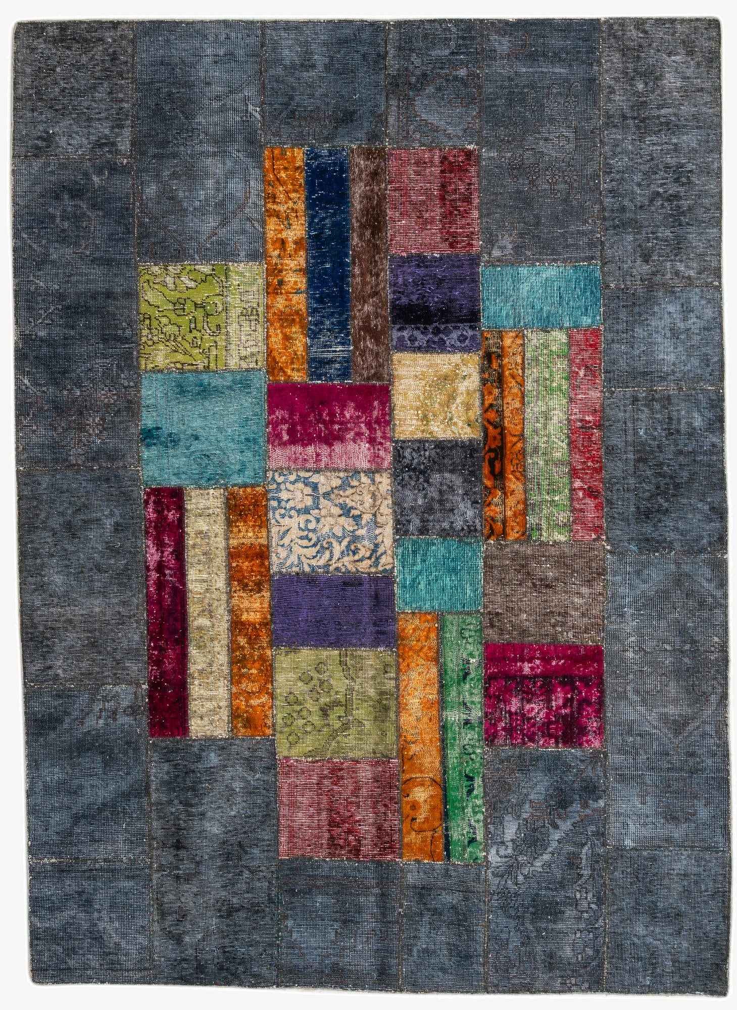  5' 9 x 8'  Hand Knotted Ultra Vintage Persian Wool Rug