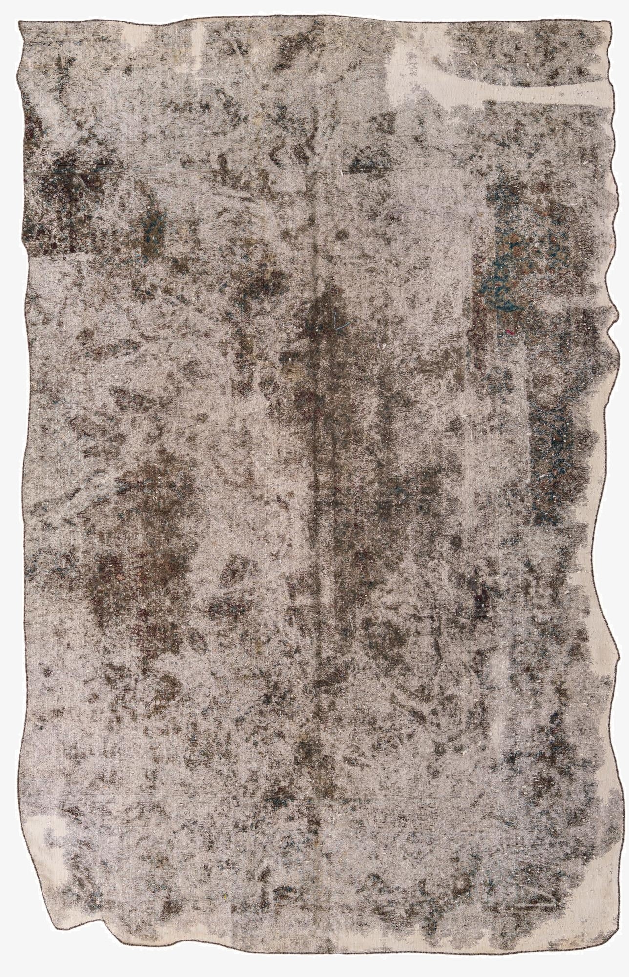  6' x 9' 8  Hand Knotted Ultra Vintage Persian Wool Rug