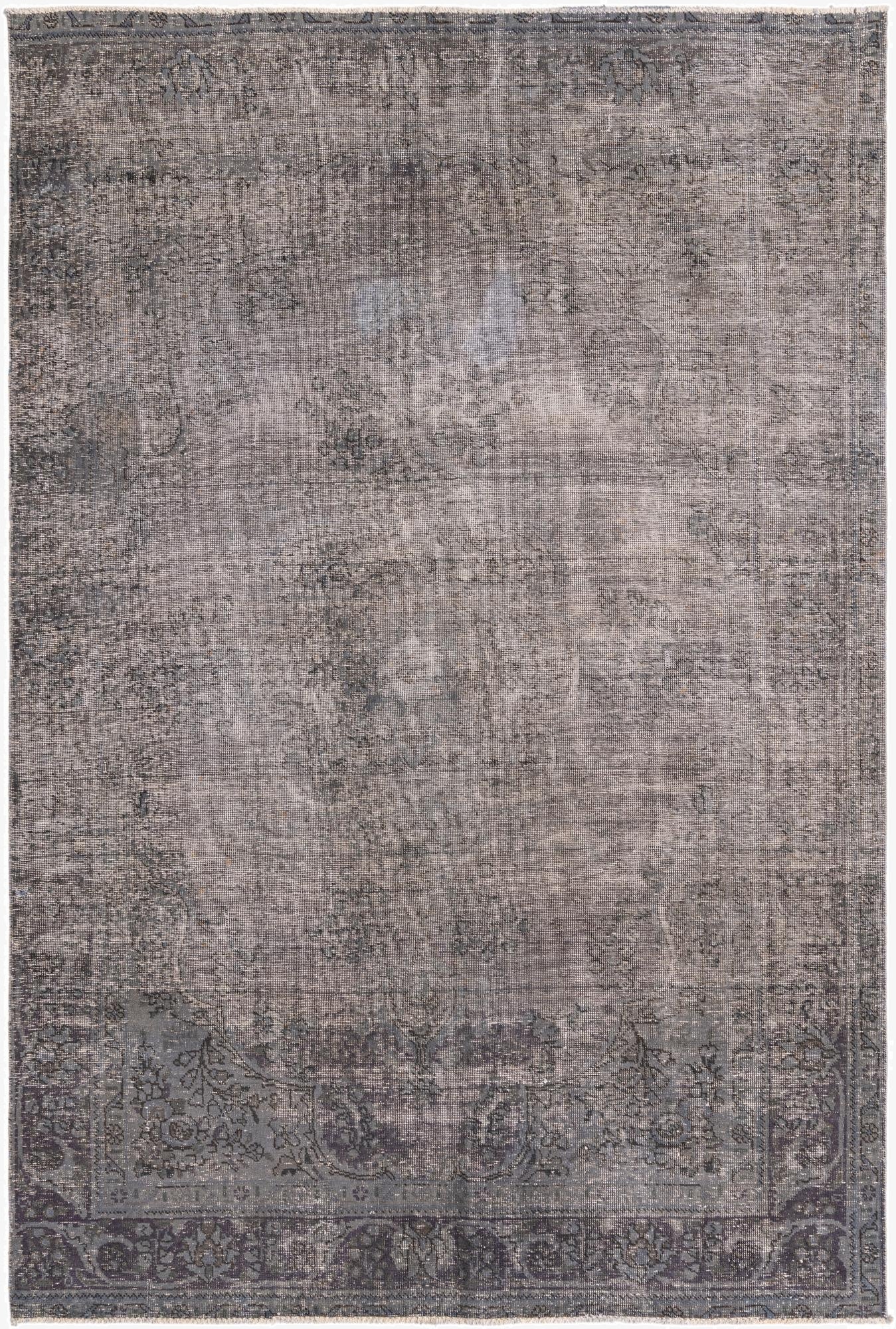  6' 4 x 9' 7  Hand Knotted Ultra Vintage Persian Wool Rug