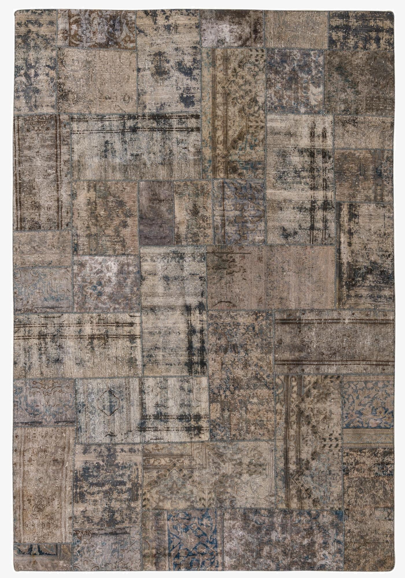  6' 8 x 9' 10  Hand Knotted Ultra Vintage Persian Wool Rug