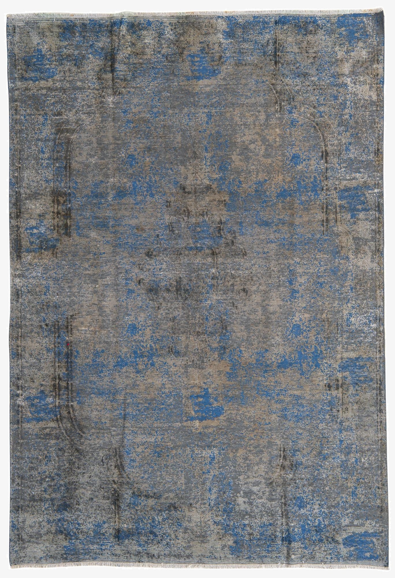  6' 8 x 9' 8  Hand Knotted Ultra Vintage Persian Wool Rug