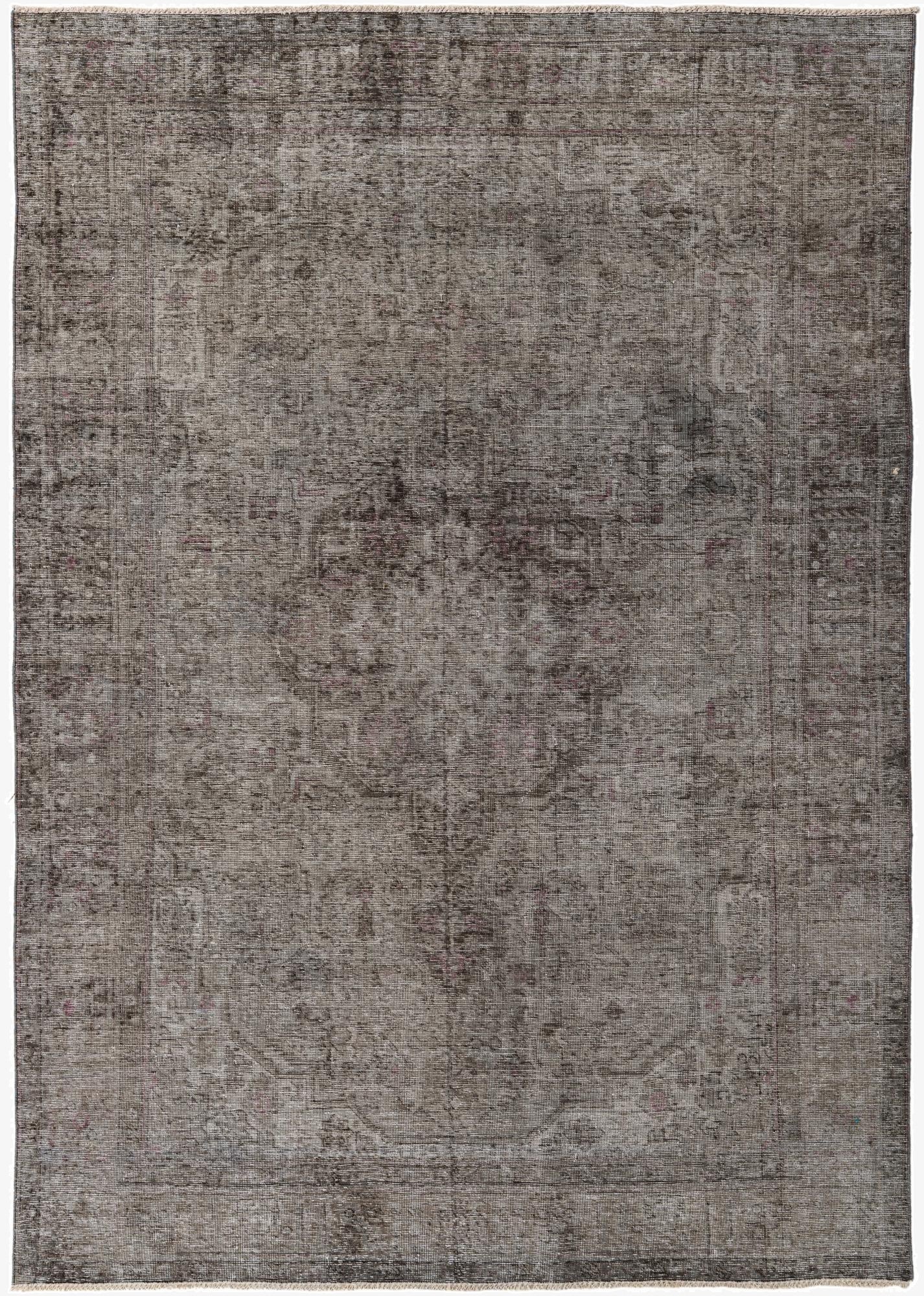  6' 8 x 9' 4  Hand Knotted Ultra Vintage Persian Wool Rug