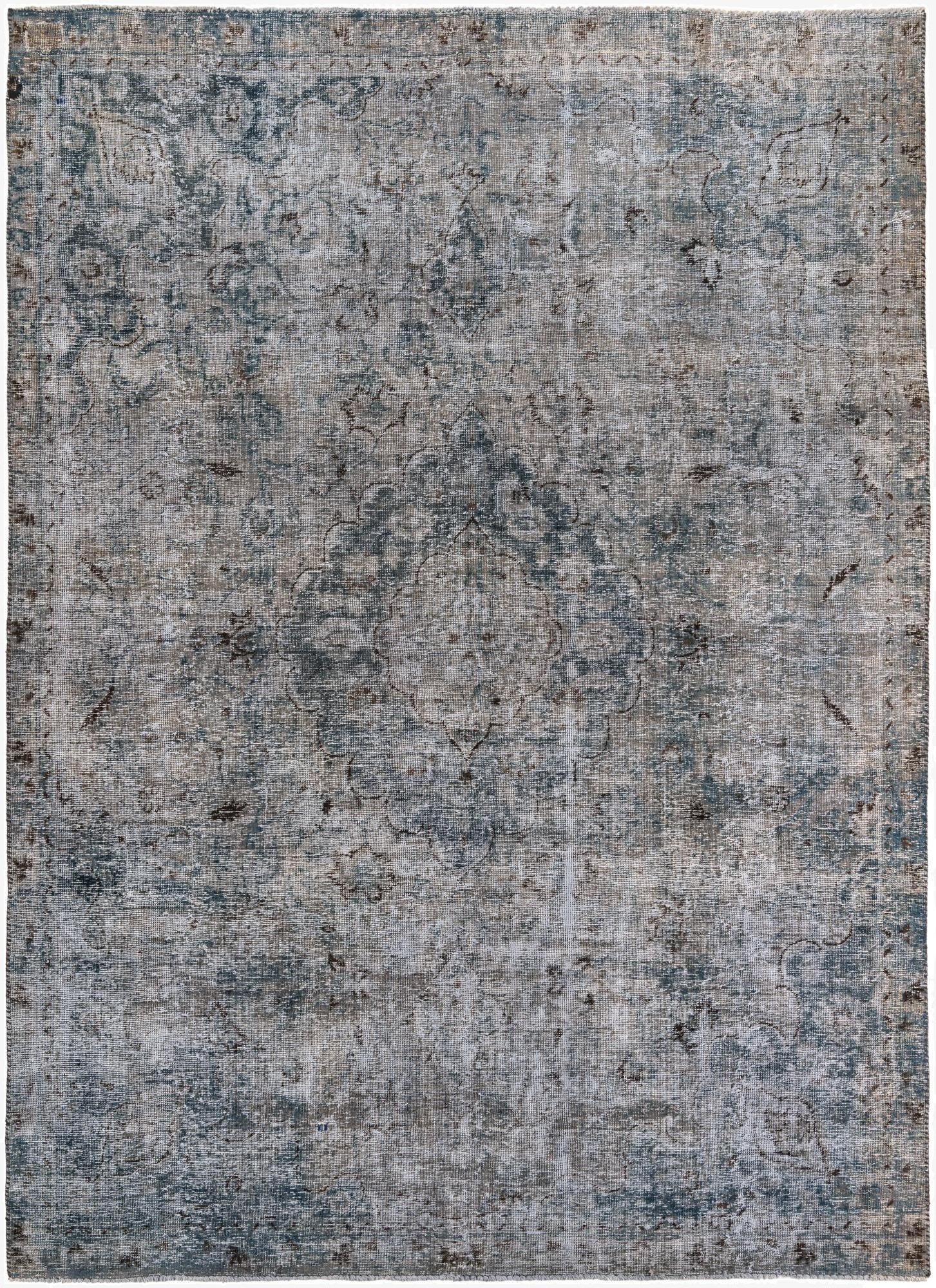  7' 3 x 10' 3  Hand Knotted Ultra Vintage Persian Wool Rug