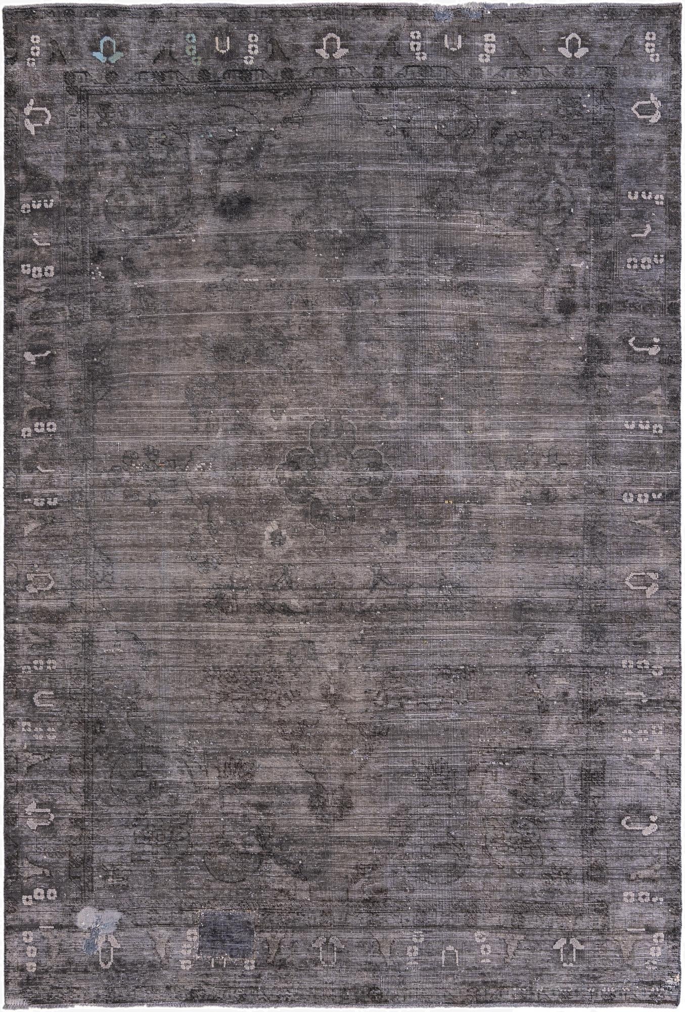  6' 4 x 9' 7  Hand Knotted Ultra Vintage Persian Wool Rug