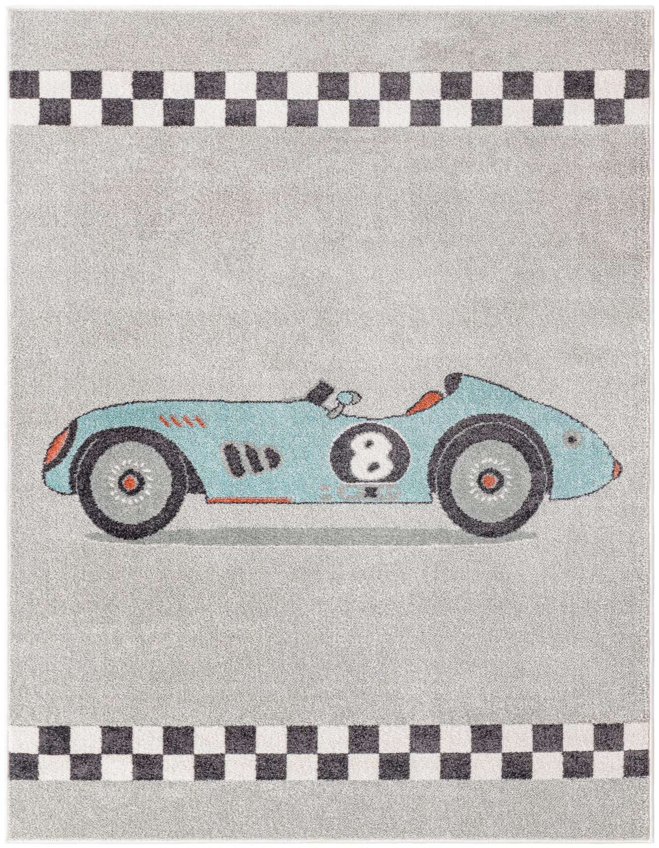 Primary image  5' 3 x 8' Racecar Whimsy Kids Rug