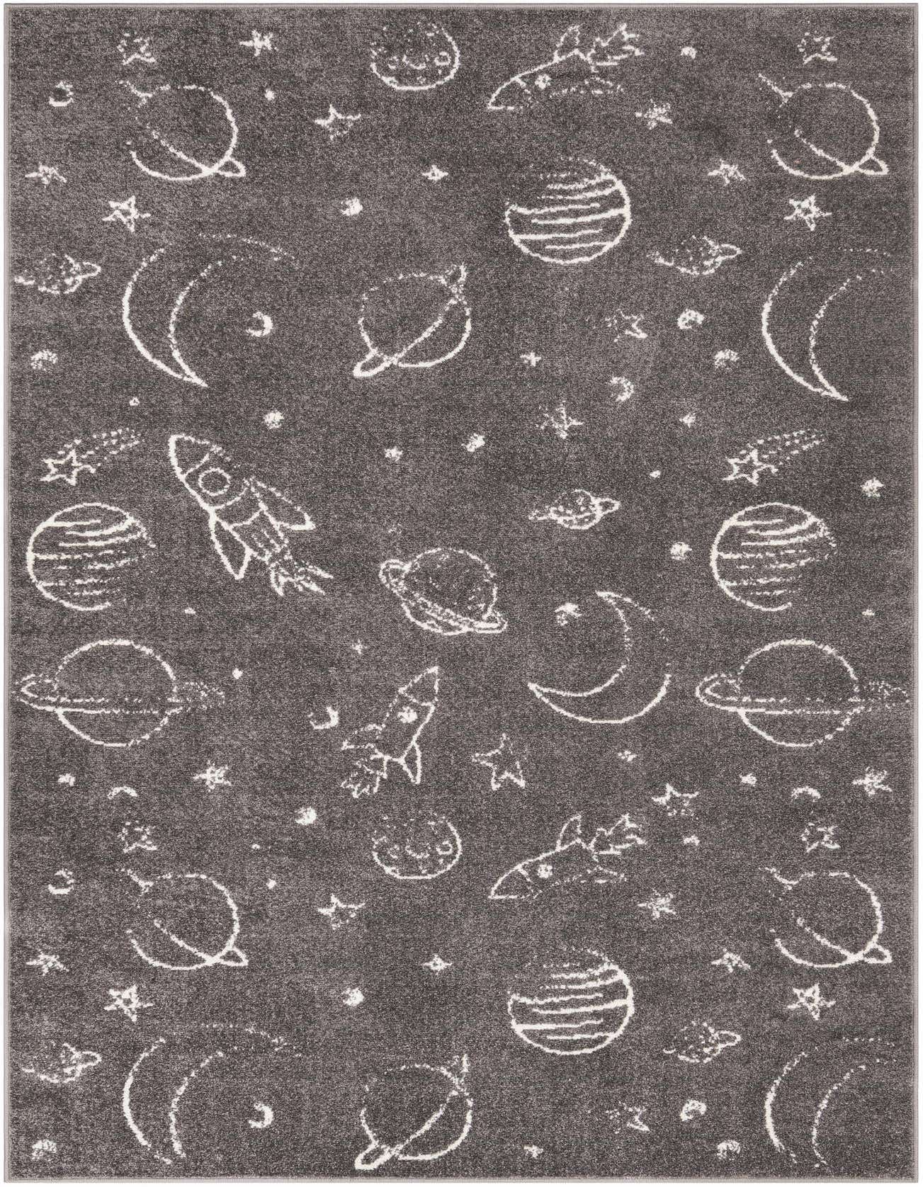 Primary image  5' 3 x 8' Planets Whimsy Kids Rug