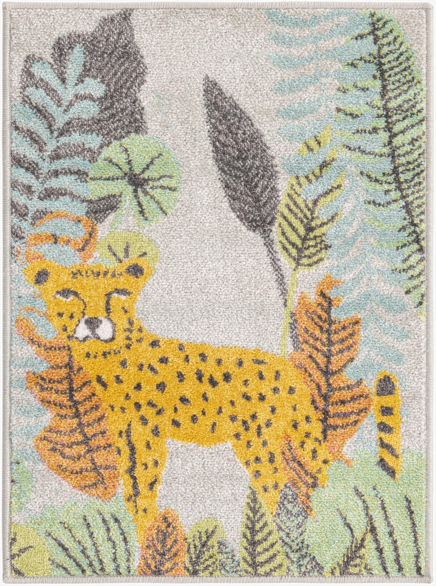  2' 2 x 3' Leopard Whimsy Kids Rug