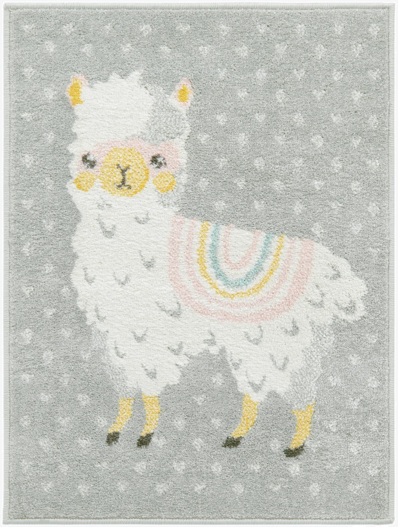  2' 2 x 3' Llama Whimsy Kids Rug