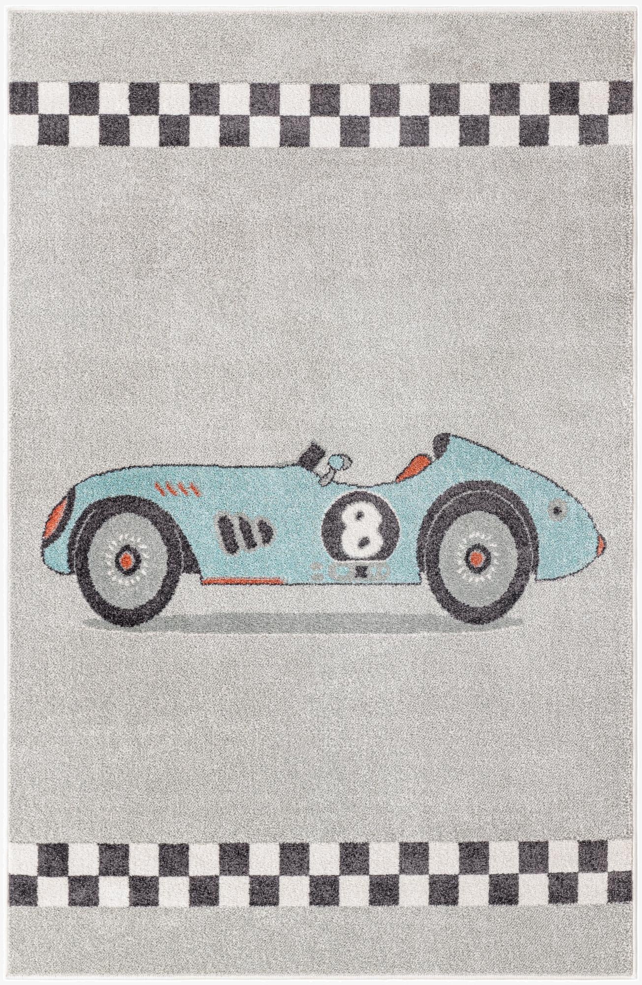 Primary image  5' 3 x 8' Racecar Whimsy Kids Rug
