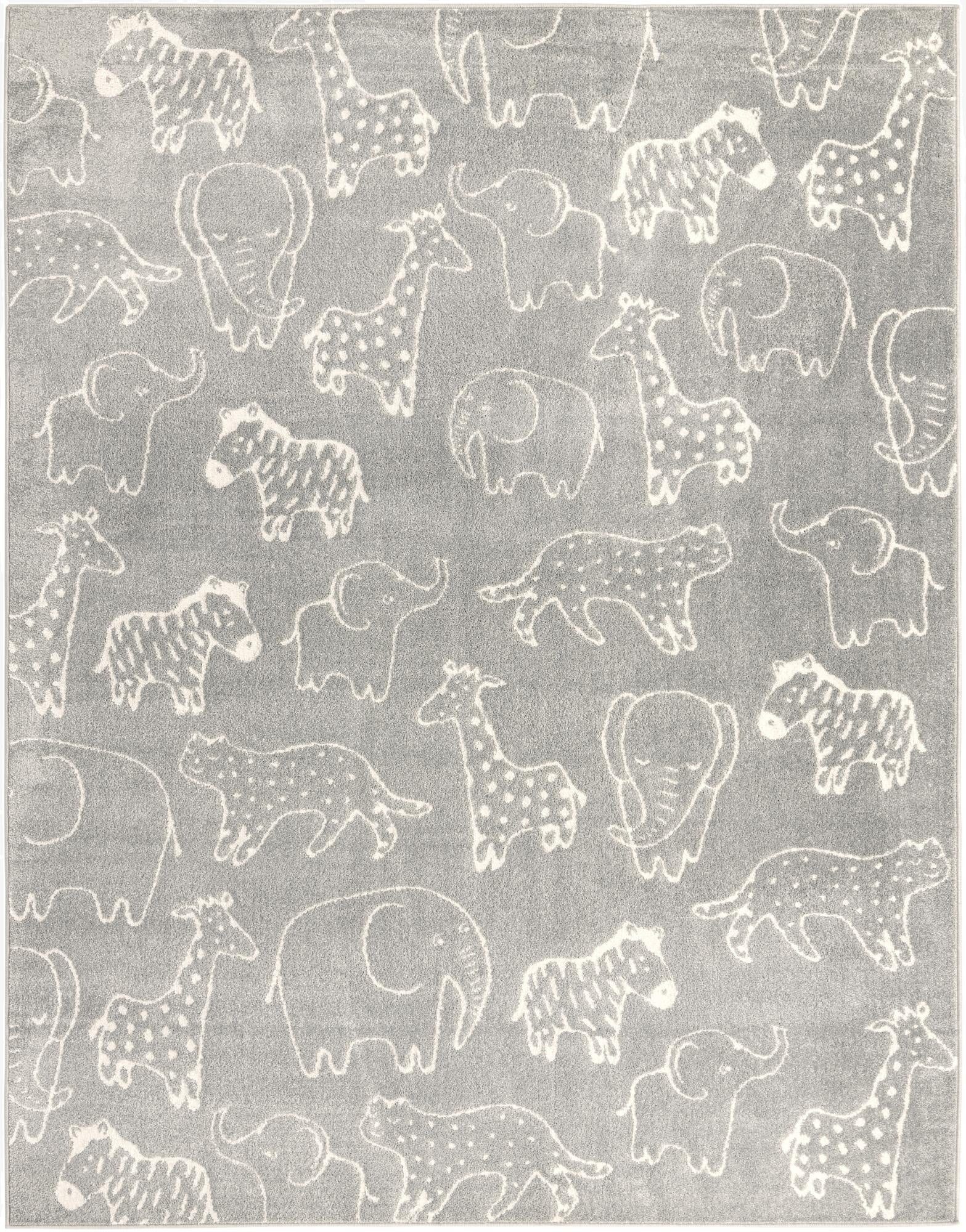  7' 10 x 10' Animals Whimsy Kids Rug