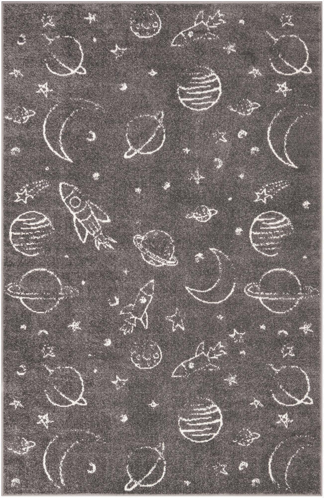 Primary image  5' 3 x 8' Planets Whimsy Kids Rug
