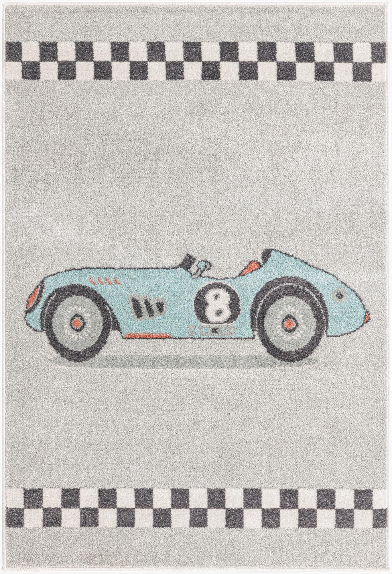  4' x 6' Racecar Whimsy Kids Rug