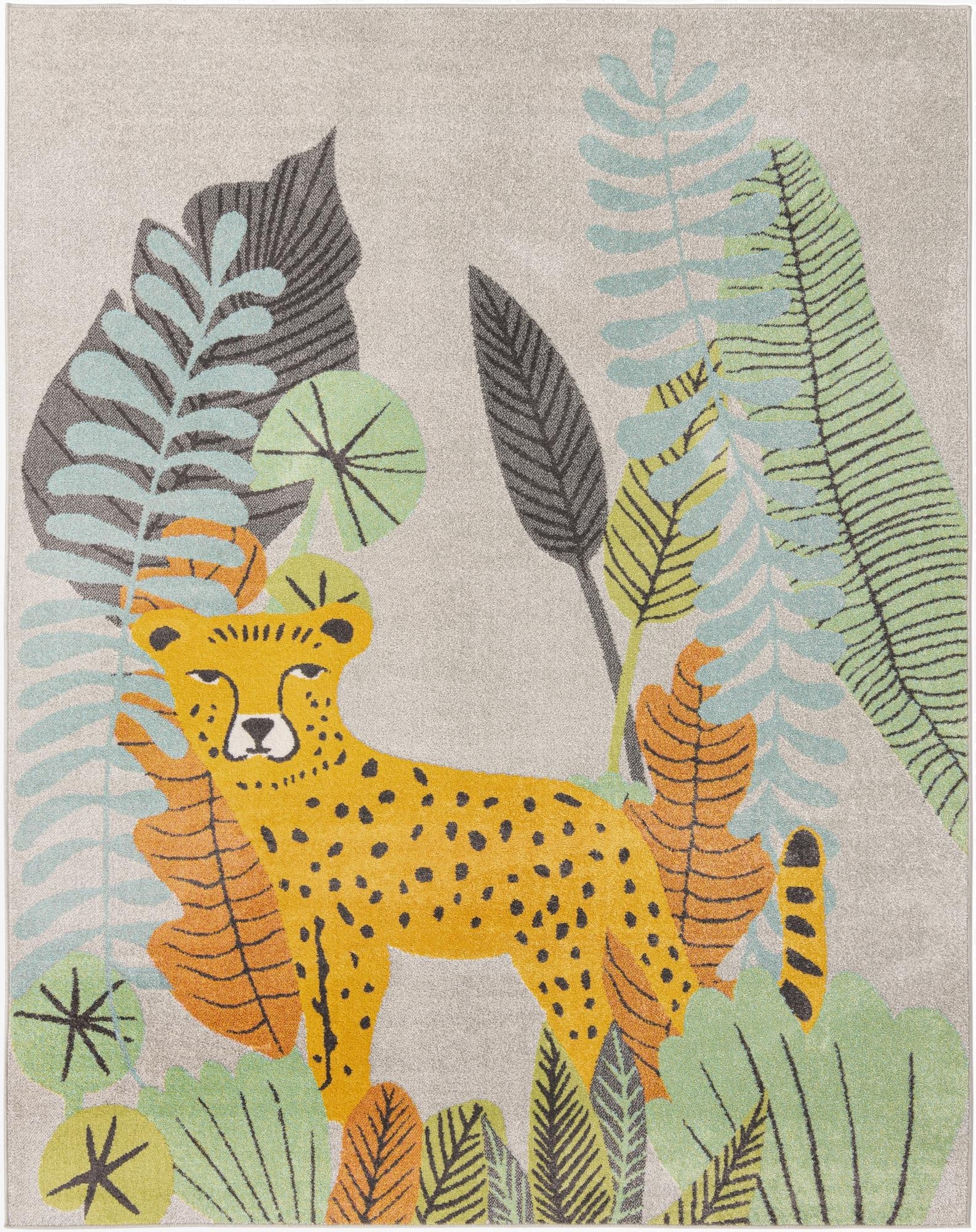  7' 10 x 10' Leopard Whimsy Kids Rug