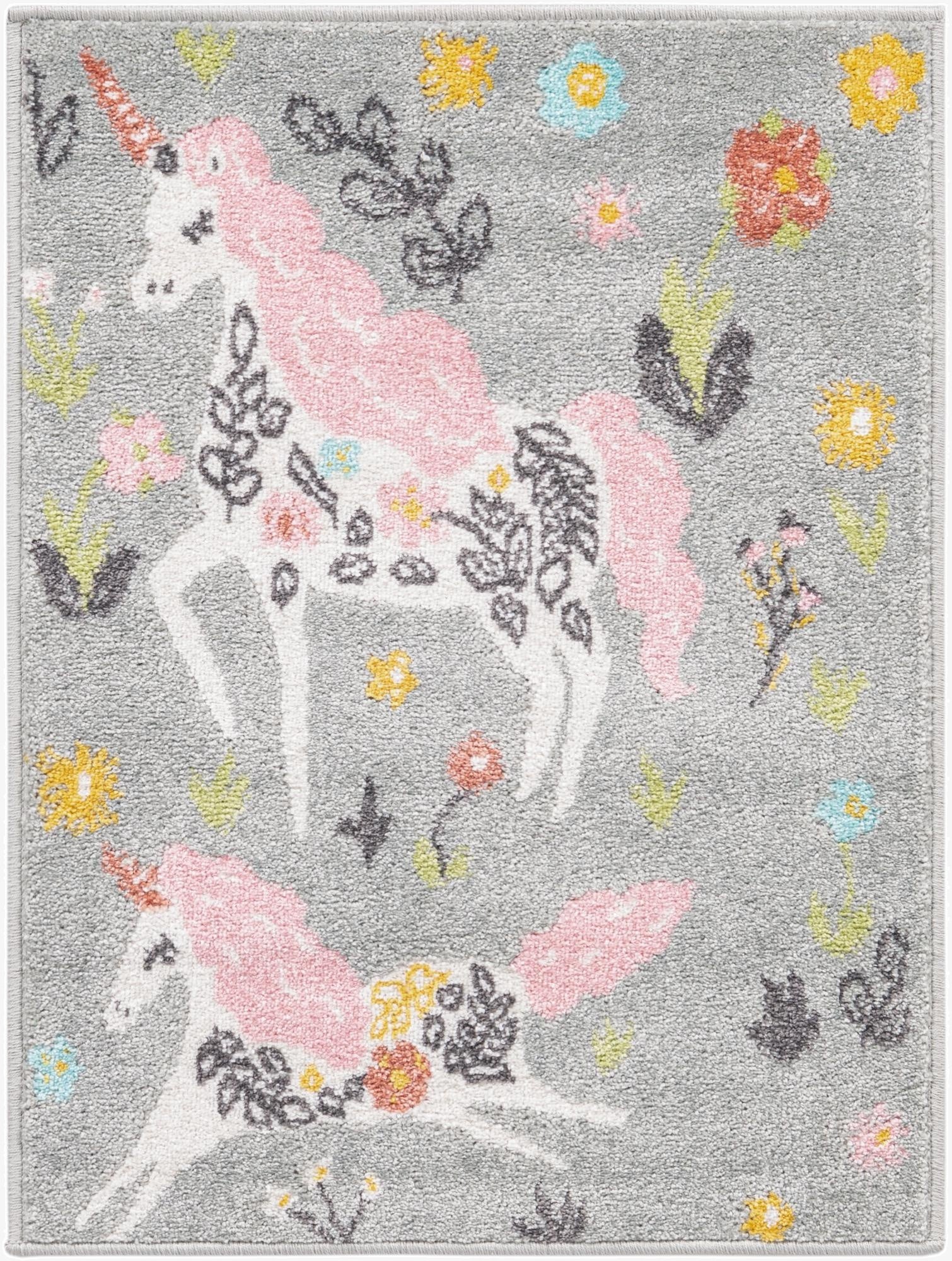  2' 2 x 3' Unicorns Whimsy Kids Rug