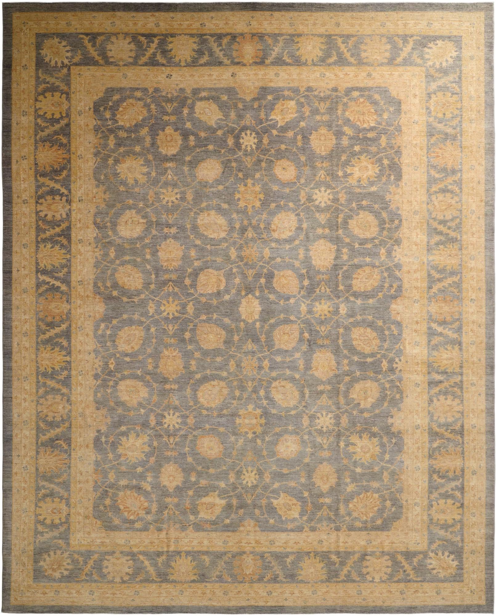  13' 7 x 16' 6  Hand Knotted Ziegler Oriental Rug
