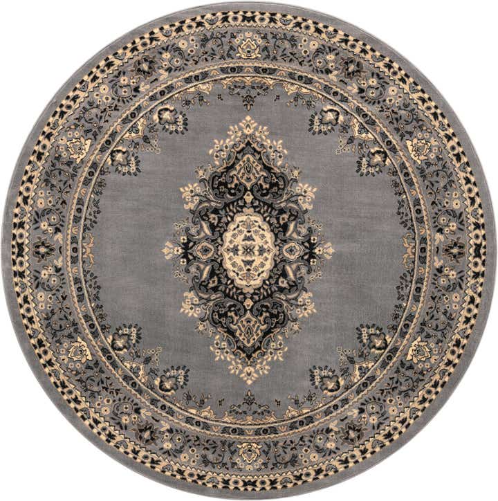 Gray 7' 10 x 7' 10 Briar Amaya Round Rug | Rugs.com