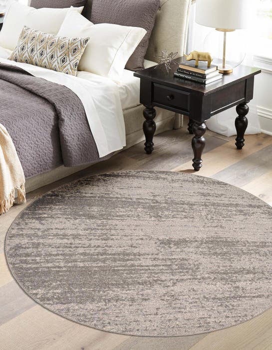 Gray 6' x 6' Angelica Round Rug | Rugs.com