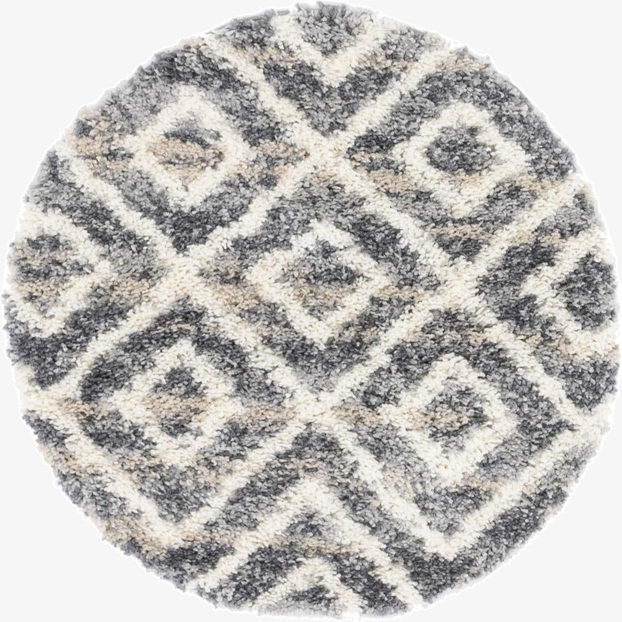  3' 3 x 3' 3 Athena Shag Round Rug
